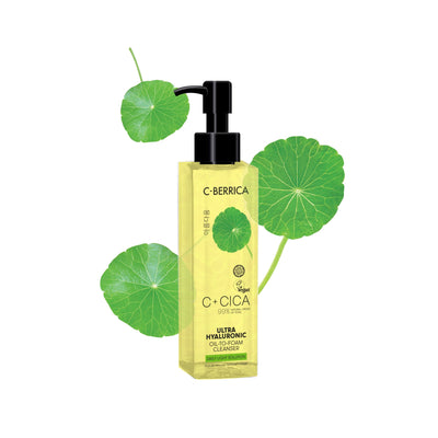 C+CICA C-BERRICA ULTRA HYALURONIC OIL-TO-FOAM CLEANSER - daily light solution. (150ml)
