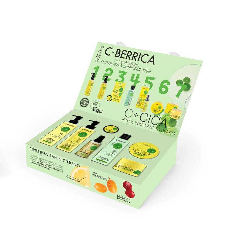 C+Cica C-Berrica 7-Step Routine For Glass & Luminous Skin (7pcs)