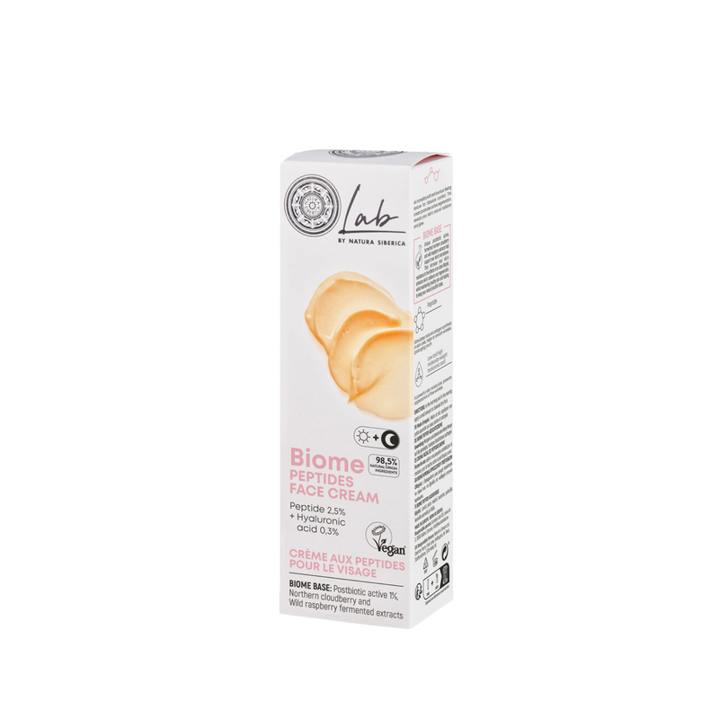 Microbiome friendly peptide face cream