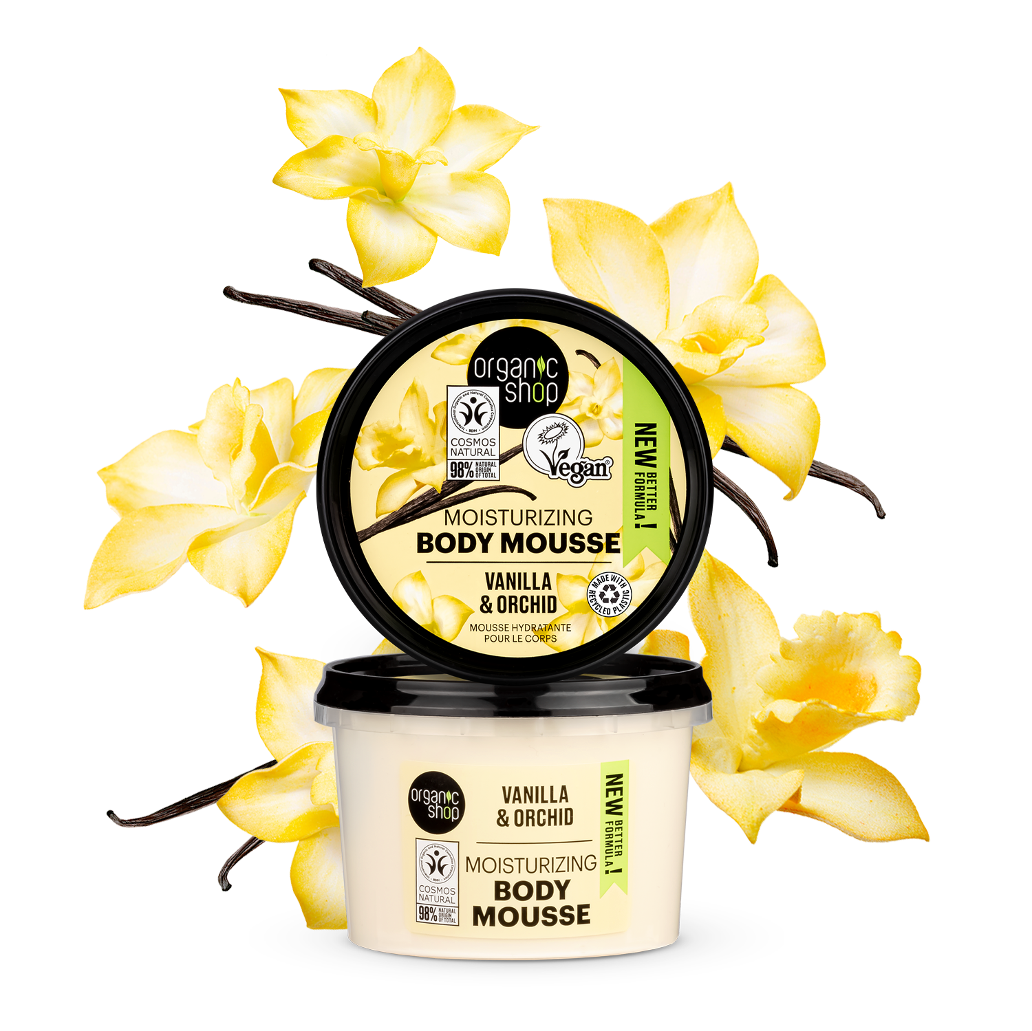Organic Shop Moisturising Body Mousse Vanilla (250ml)