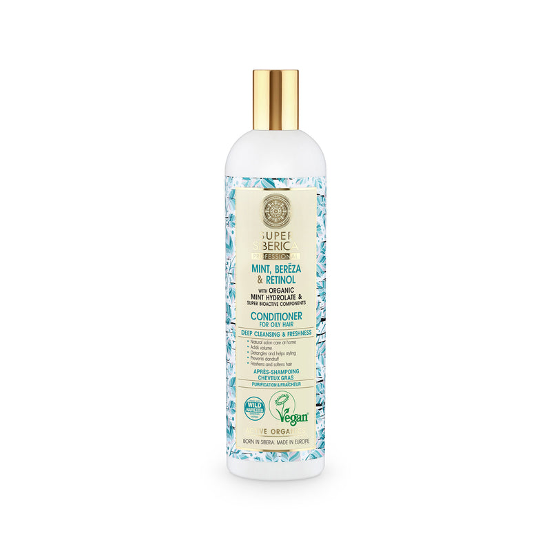 Super Siberica Mint, bereza & retinol. Conditioner for Oily Hair, 400 ml