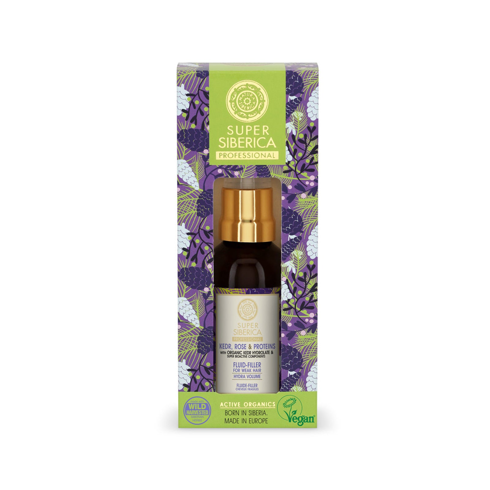 Super Siberica Kedr, rose & proteins. Fluid-filler for thick hair, 50 ml