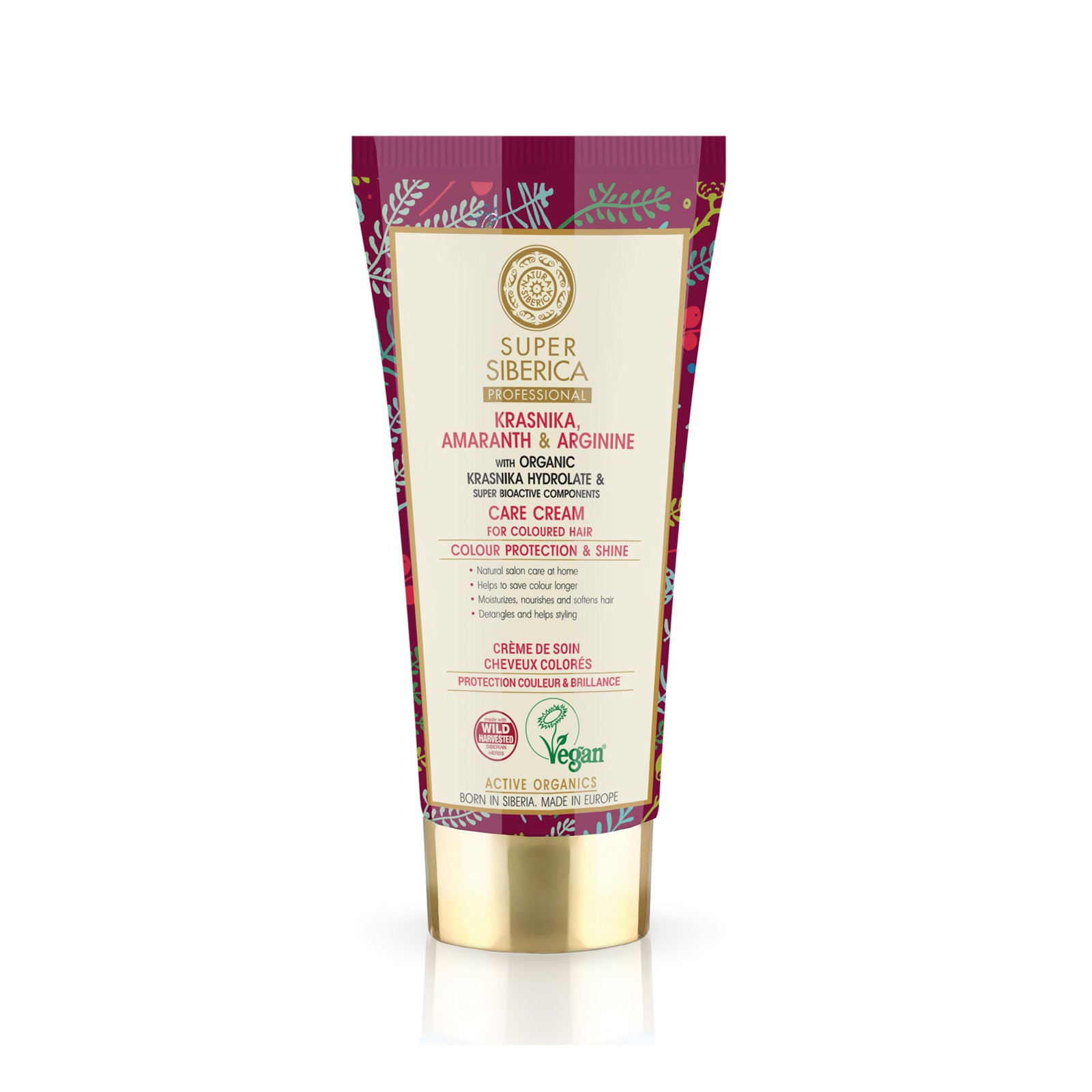 Super Siberica Krasnika, amaranth & arginine. Care Cream for Coloured Hair, 50 ml