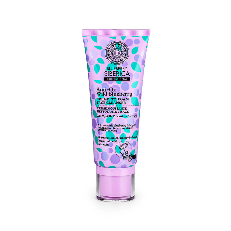 Anti-OX Wild Blueberry. Cream-to-foam face cleanser, 100 ml