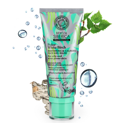 Polar White Birch Restoring & Calming Face Gel Mask, for oily & acne prone skin 100 ml