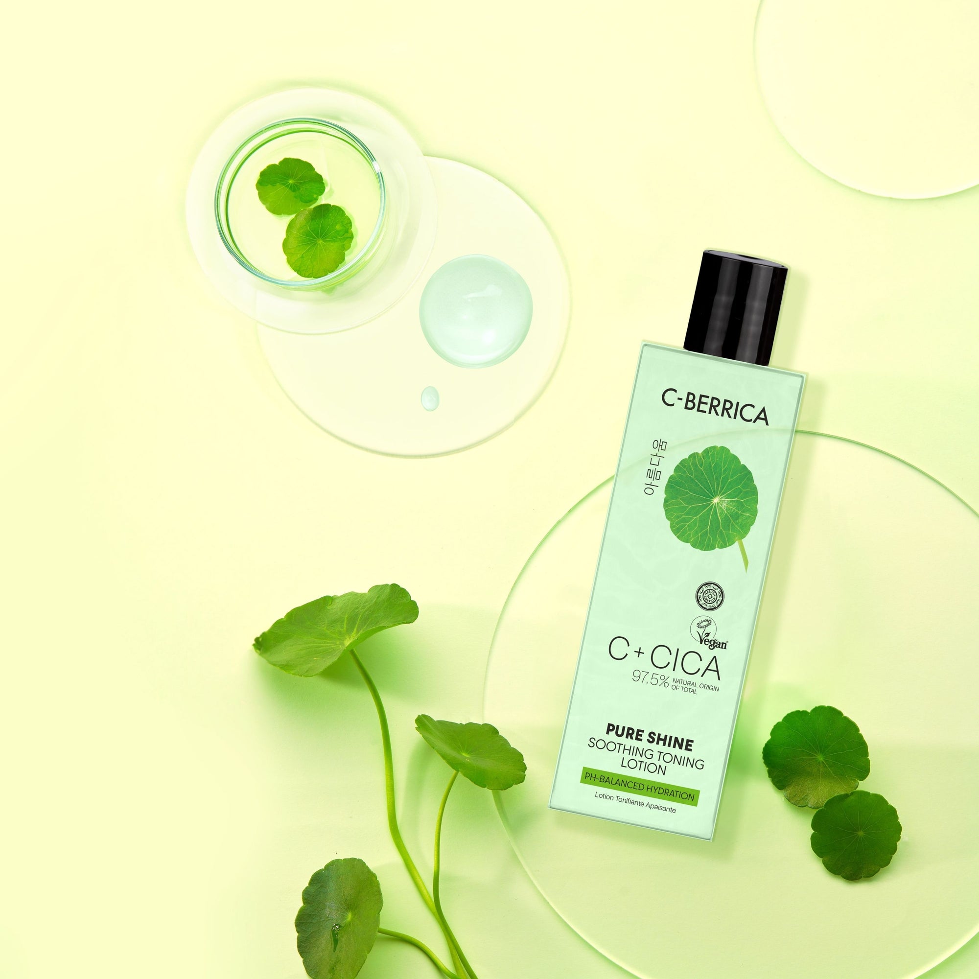 C+CICA C-BERRICA PURE SHINE SOOTHING TONING LOTION - pH-balanced hydration. (150ml)