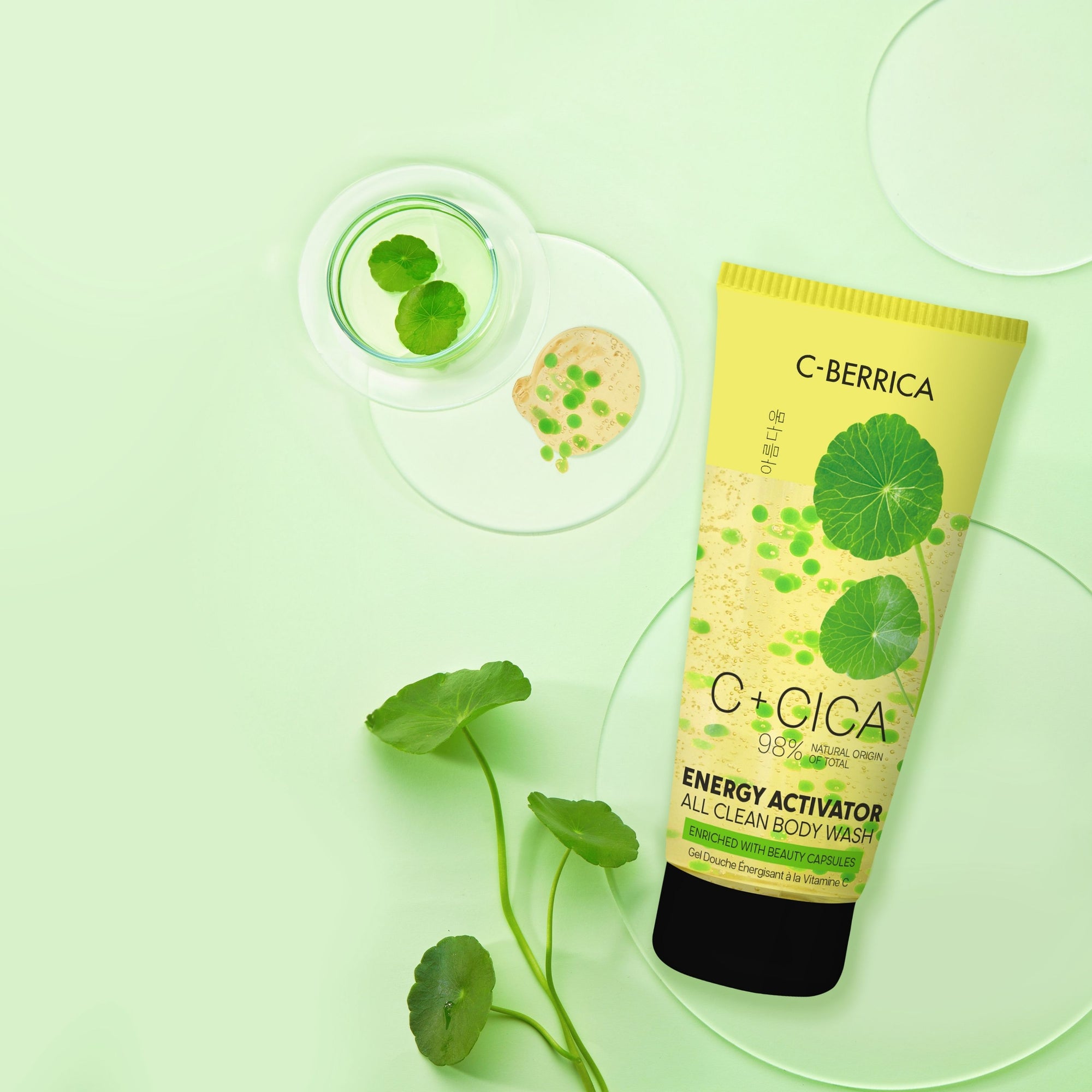 C+CICA C-BERRICA ENERGY ACTIVATOR ALL CLEAN BODY WASH - enriched with beauty capsules. (200ml)