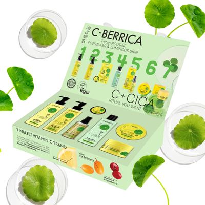C+Cica C-Berrica 7-Step Routine For Glass & Luminous Skin (7pcs)