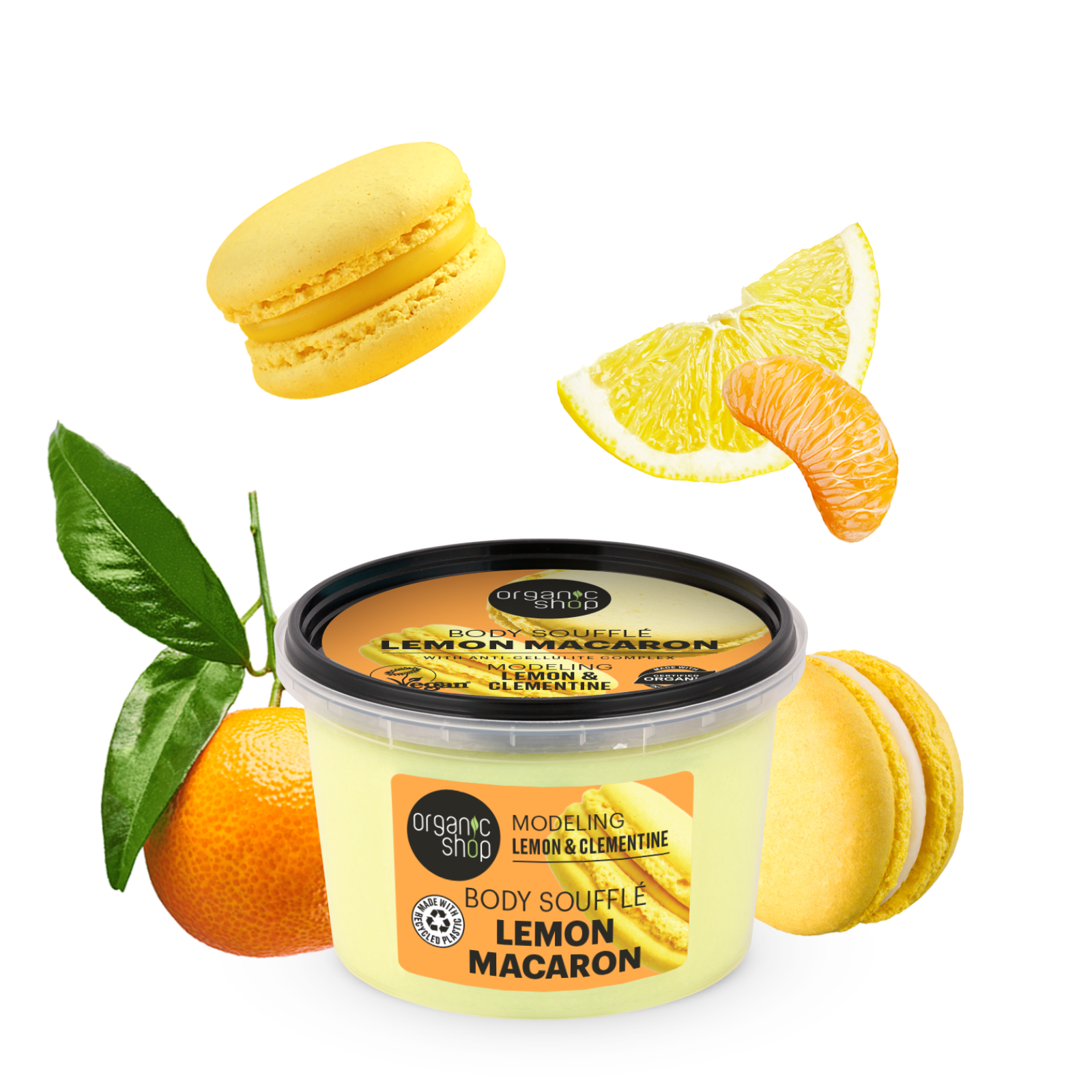 Organic Shop Lemon Macaron Modeling Body Souffle Lemon & Clementine (250ml)
