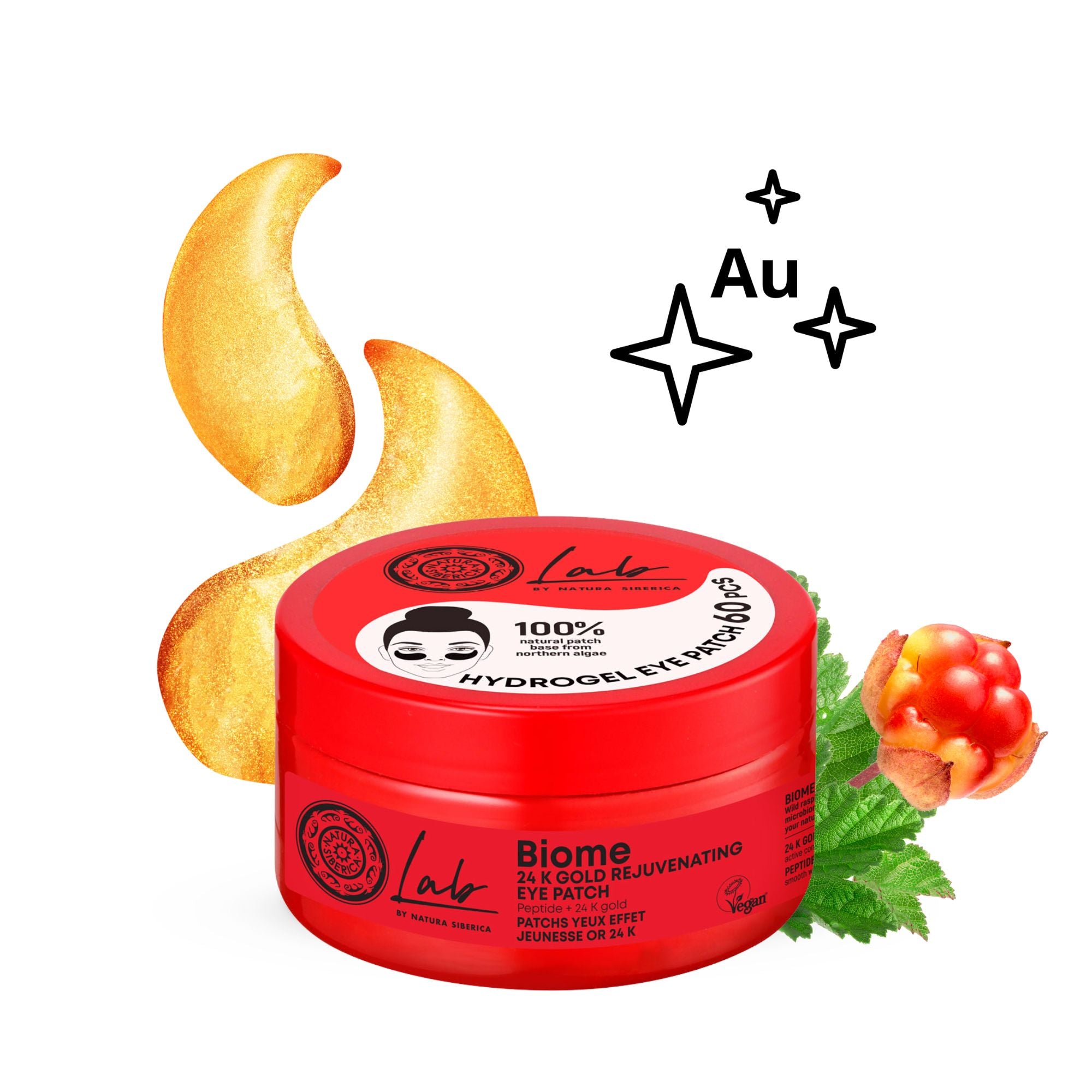 Lab by Natura Siberica Biome. 24K Gold Rejuvenating Eye Patch Eye Patch, 60 pcs