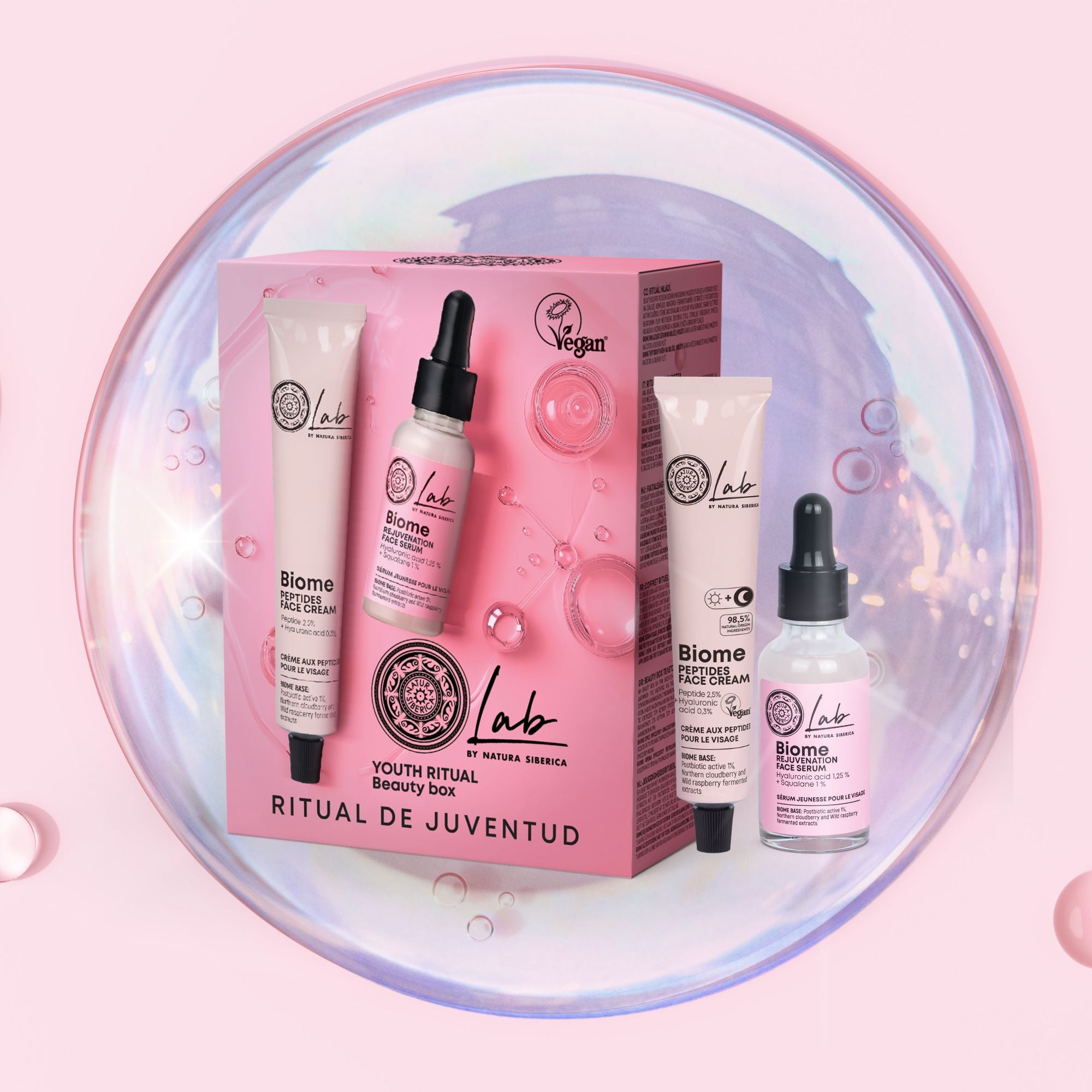 Natura Siberica Lab by NS Biome Youth Ritual Beauty Box. 50ml/30ml