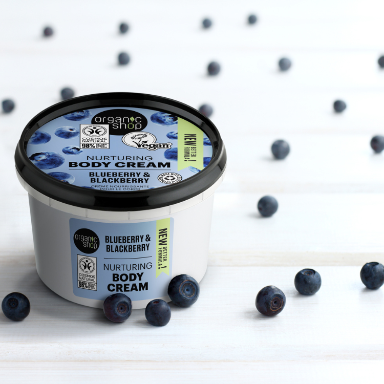 Organic Shop Nurturing Body Cream Blueberry and Blackberry (250ml)