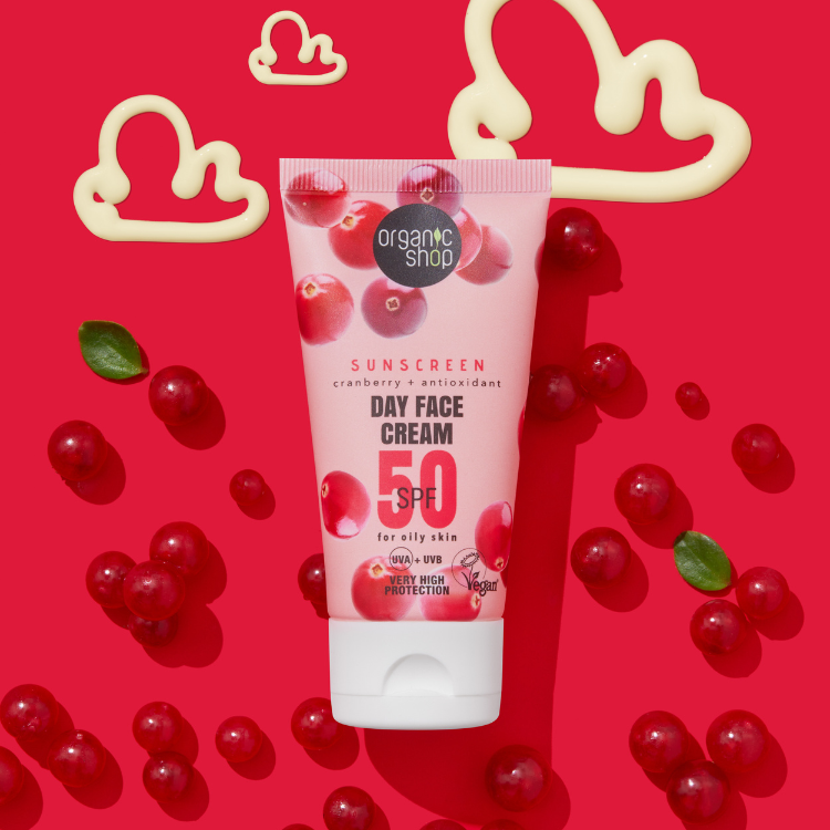 Organic Shop Sunscreen Day Face Cream 50 SPF Oily skin (50ml)