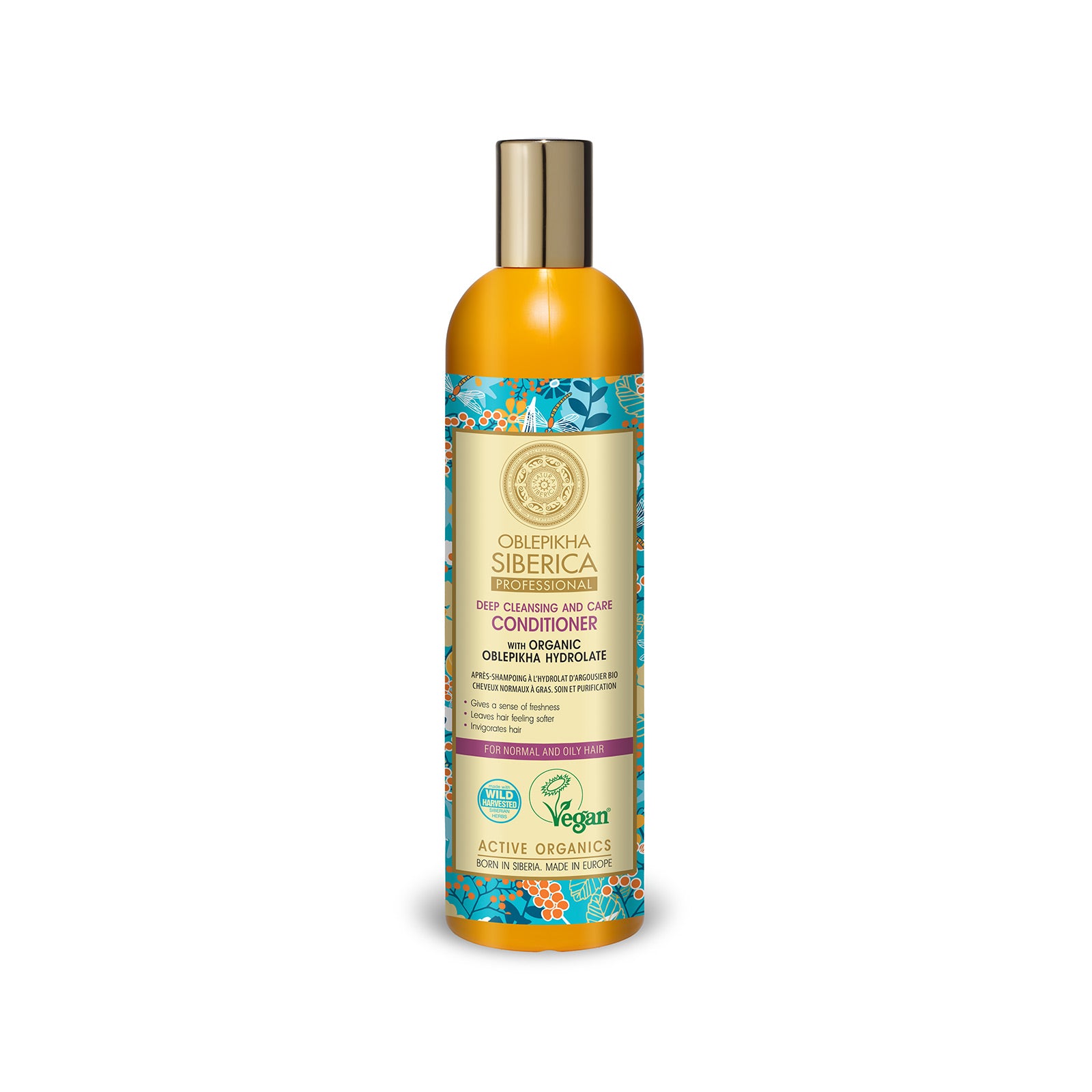 Conditioner with Organic Oblepikha Hydrolate for Normal and Oily Hair, 400 ml