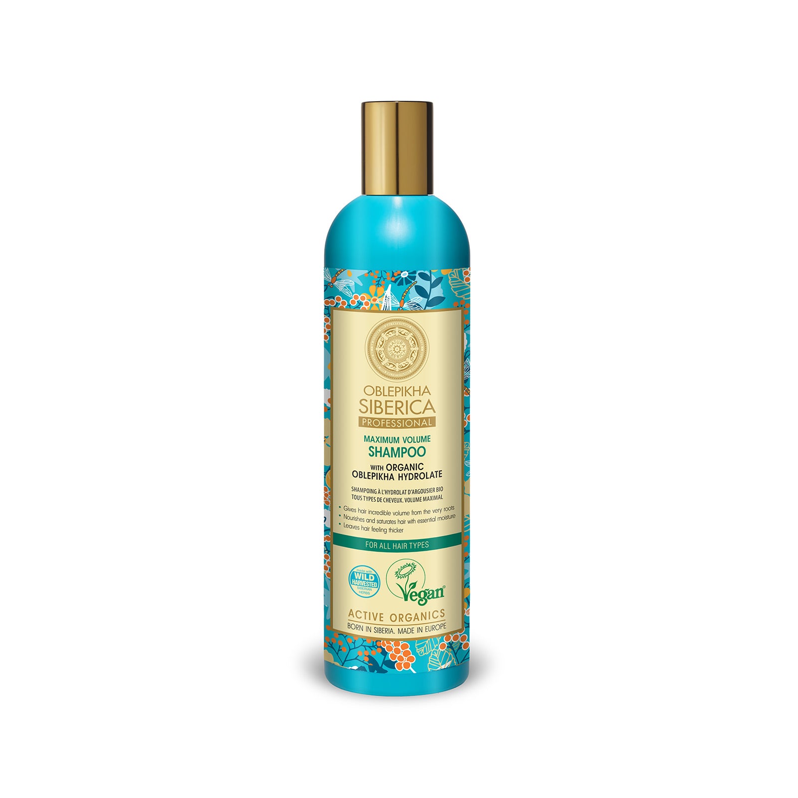 Shampoo with Organic Oblepikha Hydrolate For All Hair Types, 400 ml