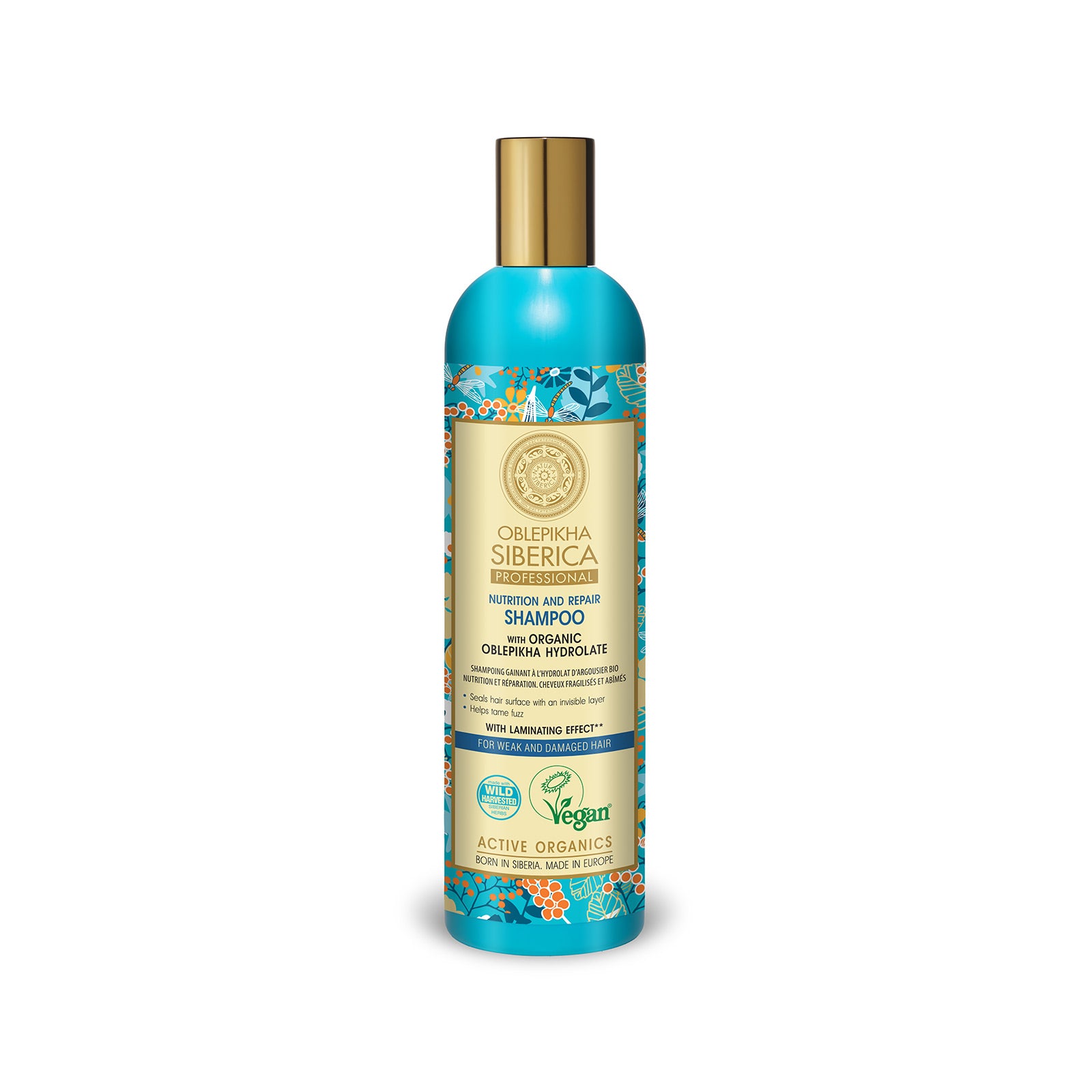 Shampoo with Organic Oblepikha Hydrolate For Weak And Damaged Hair, 400 ml