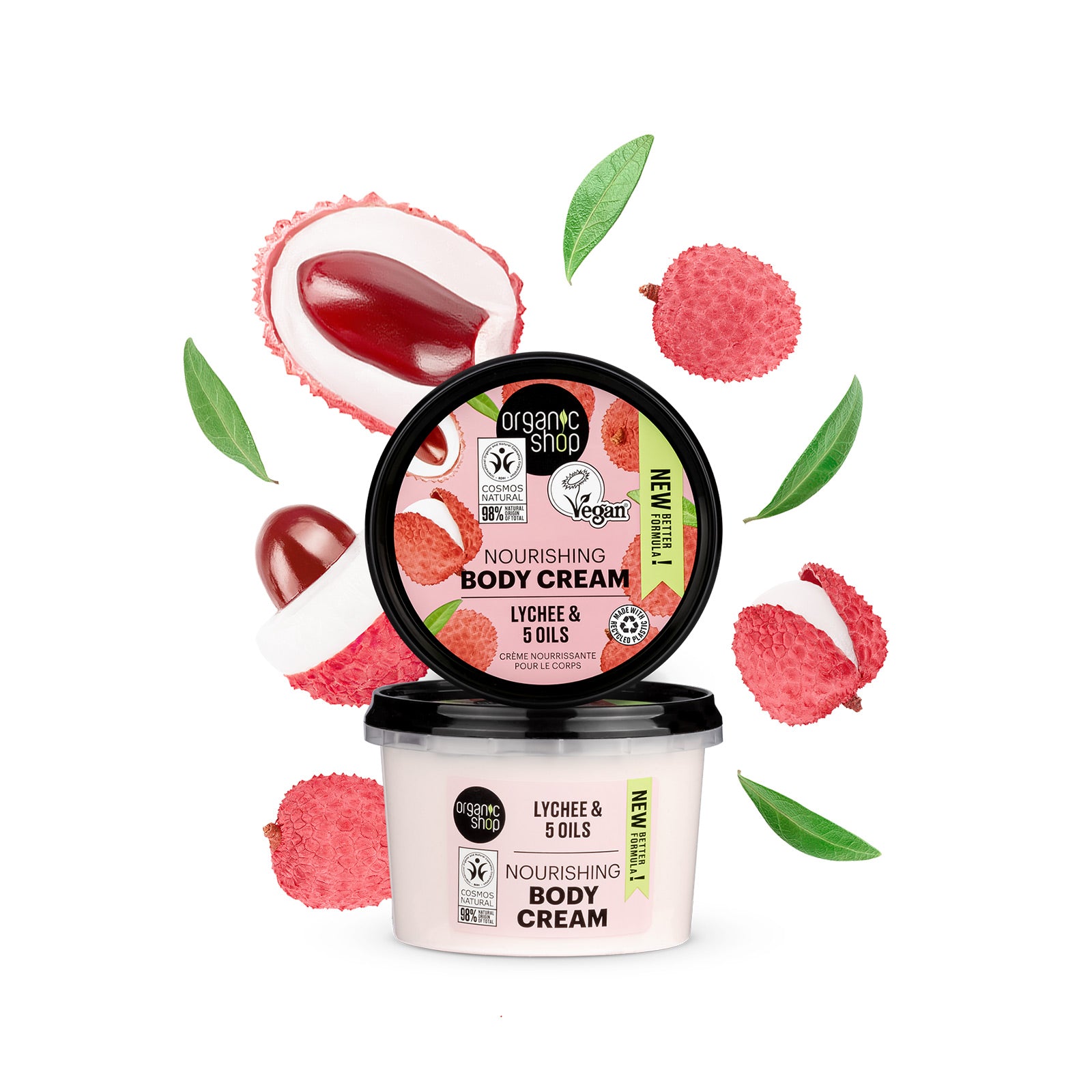 Organic Shop Nourishing Body Cream Lychee (250ml)