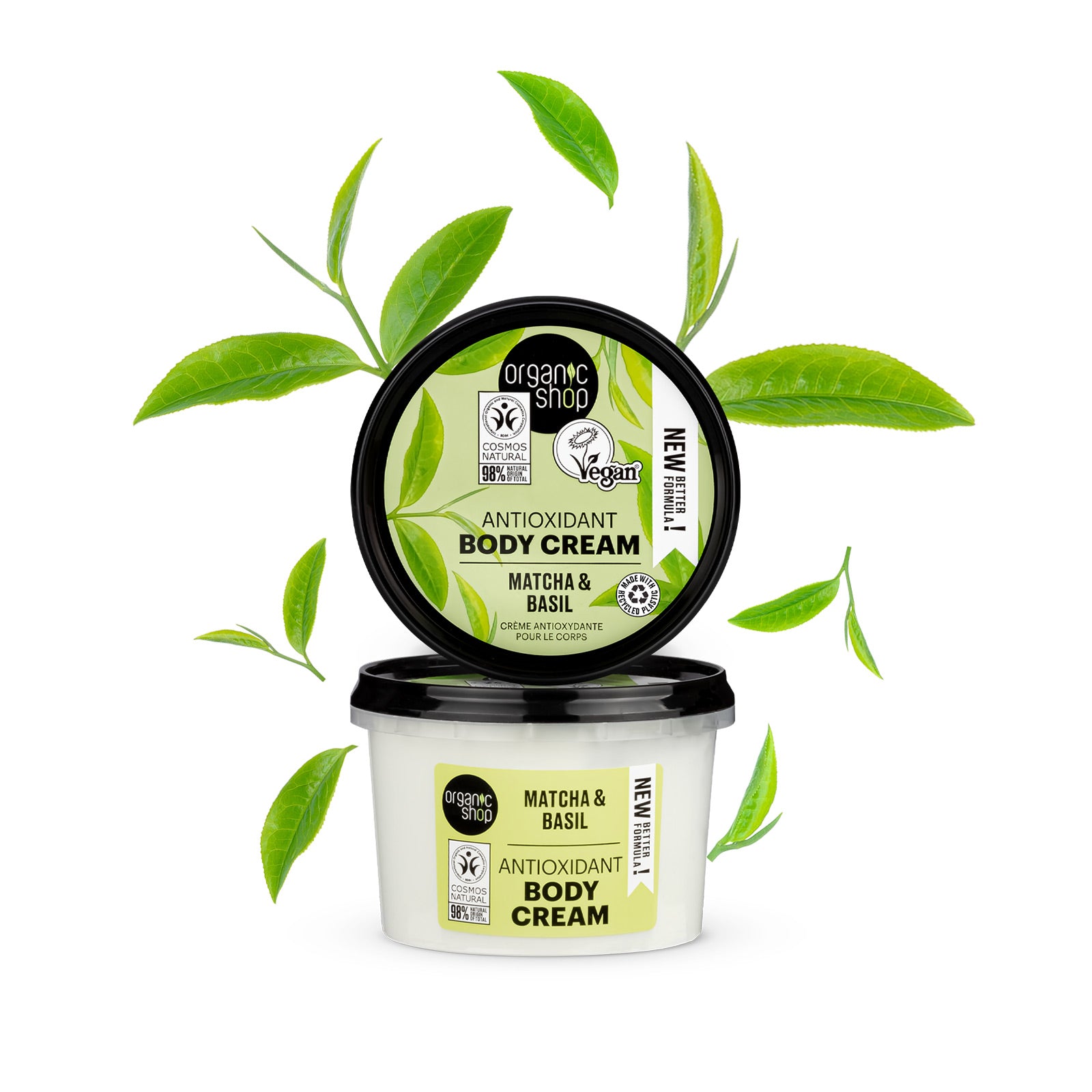 Organic Shop Antioxidant Body Cream Matcha and Basil (250ml)