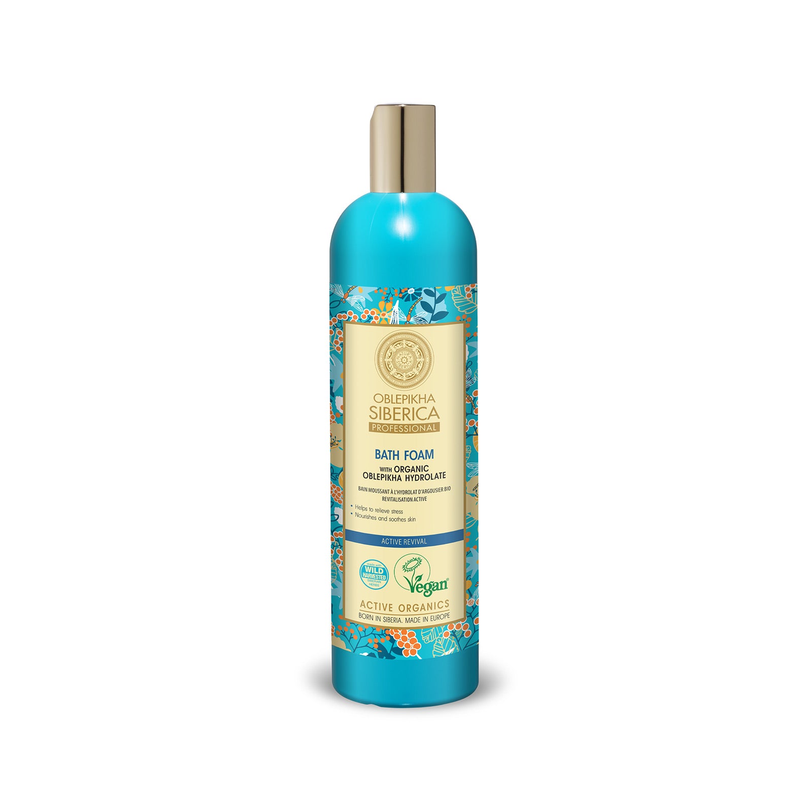 Bath Foam with Organic Oblepikha Hydrolate Active Revival, 550 ml