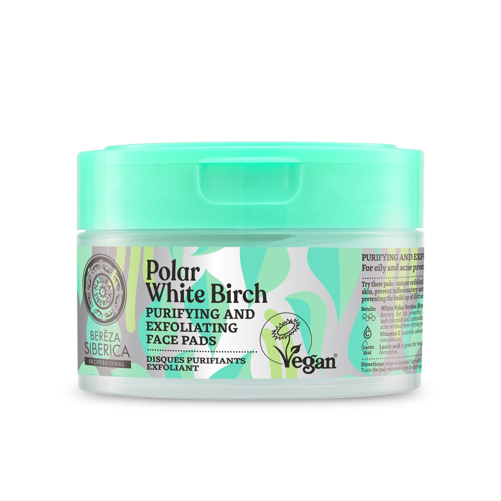 Polar White Birch Purifying and Exfoliating Face Pads, for oily & acne prone skin 20 pcs