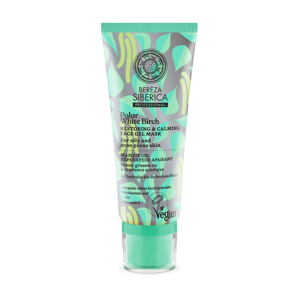 Polar White Birch Restoring & Calming Face Gel Mask, for oily & acne prone skin 100 ml